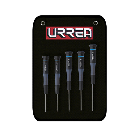 URREA ESD Bimaterial Precision Screwdrivers set of 5 pieces (Torx type). 9500BT